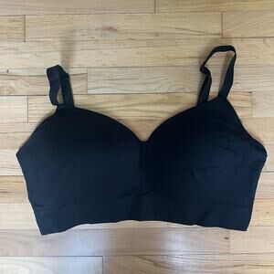 NEW TrueKind Women's 4XL Supportive Comfort Wireless Shaping Bra Black T Shirt